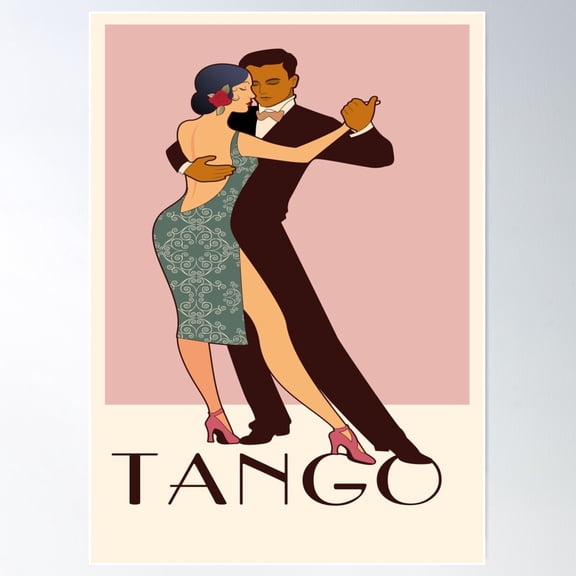 Art Deco Argentine Tango A Dreamer`S Dance Vintage Retro Art Argentina Buenos Aires Montevideo Poster Wall Art, Modern Wall Decor For Living Room Bedroom, 12x18 UNFRAMED
