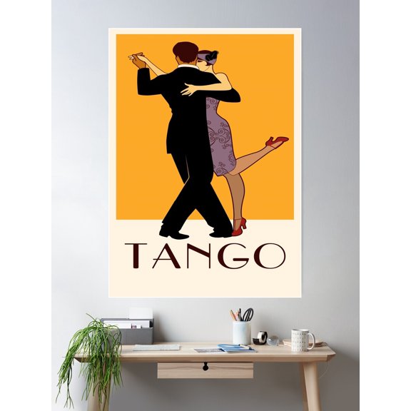 Art Deco Argentine Tango A Dreamer`S Dance Vintage Retro Art Argentina Buenos Aires Montevideo Poster Wall Art, Modern Wall Decor For Living Room Bedroom, 8x12 UNFRAMED