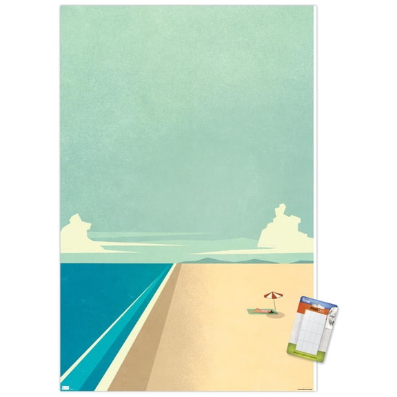 Art Deco - Beach Wall Poster, 22.375" x 34"