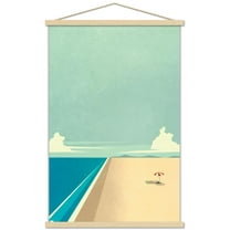 Art Deco - Beach Wall Poster with Magnetic Frame, 22.375" x 34"