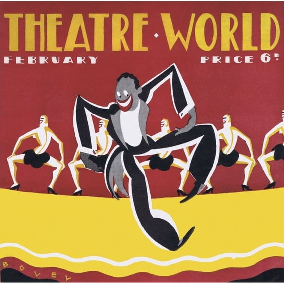 Art Deco Cover For Theatre World February 1927 Poster Print By Mary Evans Jazz Age Club Collection