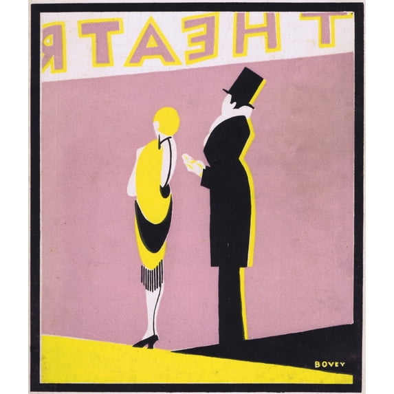 Art Deco Cover For Theatre World October 1925 Poster Print By Mary Evans Jazz Age Club Collection