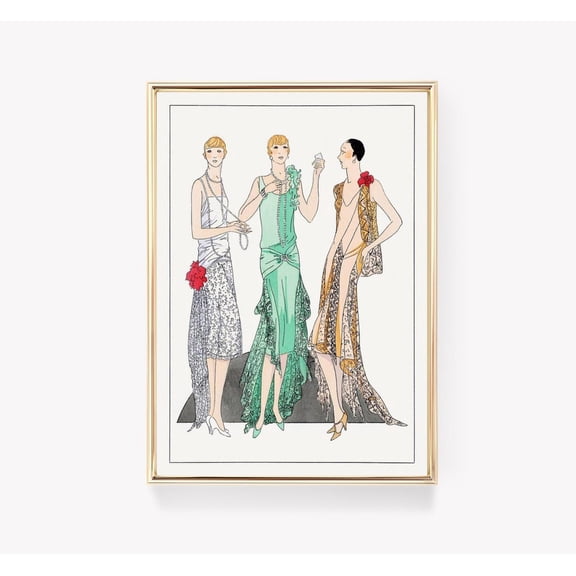 Art Deco Dresses Wall Art 1920s Fashion Art George Art