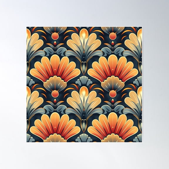 Art Deco Elegance Poster Wall Art, Modern Wall Decor For Living Room Bedroom, 30x30 UNFRAMED