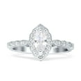 thumbnail image 1 of Art Deco Engagement Ring Cubic Zirconia White Tone 925 Sterling Silver, Size 10, 1 of 7