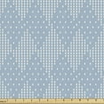 thumbnail image 1 of Ambesonne Art Deco Fabric by the Yard Upholstery, Pattern with Tiny Rhombus, 1 Yard, Blue Grey White, 1 of 5