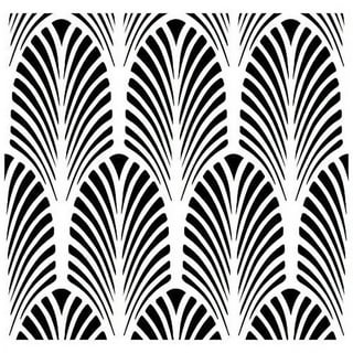 12x12inch Plastic Large Modern Art Deco Stencils Geometric Floral Pattern  Painting Stencils for Walls Furniture Floors