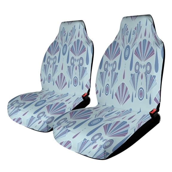 Art Deco Fan Pattern Car Seat Covers Front Seats Universal Fit for Cars SUV Truck Auto Interior Accessories