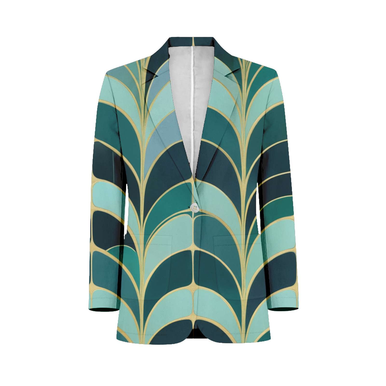 Art Deco Fan Pattern Customized Men's Suits full man Shawl Collar ...