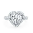thumbnail image 1 of Art Deco Fashion Ring Heart Round CZ 925 Sterling Silver Size 6, 1 of 6