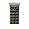 thumbnail image 1 of Art Deco Fitted Sheet & Pillow Sham Set, Nostalgic Design Retro Lines Style Vintage Hexagonal Shapes and Rays, Decorative Printed 2 Piece Bedding Decor, Twinxl, Fawn Black and White, by Ambesonne, 1 of 2