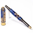 thumbnail image 1 of Art Deco Fountain Pen - Midnight Raven Burl End Cap, 1 of 1