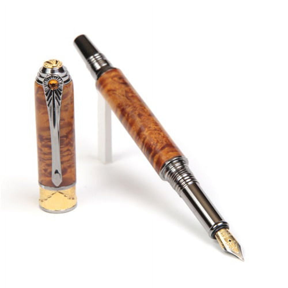 Art Deco Fountain Pen - Yellow Box Elder