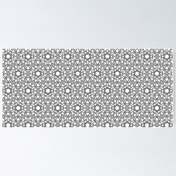 Art Deco Geometrica 24.045.2 Poster Wall Art, Modern Wall Decor For Living Room Bedroom, 12x18 UNFRAMED