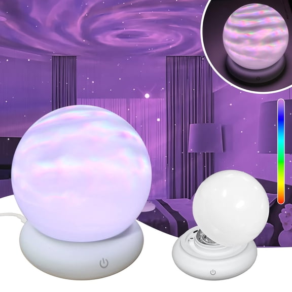 Art Deco Glass Globe Night Light - USB Powered Dimmable Tabletop Lamp with Wood Base, Adjustable Lighting Bedroom Atmosphere Light, Button Switch Control for Christmas, Birthday, New Year Y101