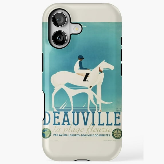 Art Deco Horse & Greyhound Racing Vintage Sport Phone Case for iPhone 17 16 15 14 13 12 11 Pro Max