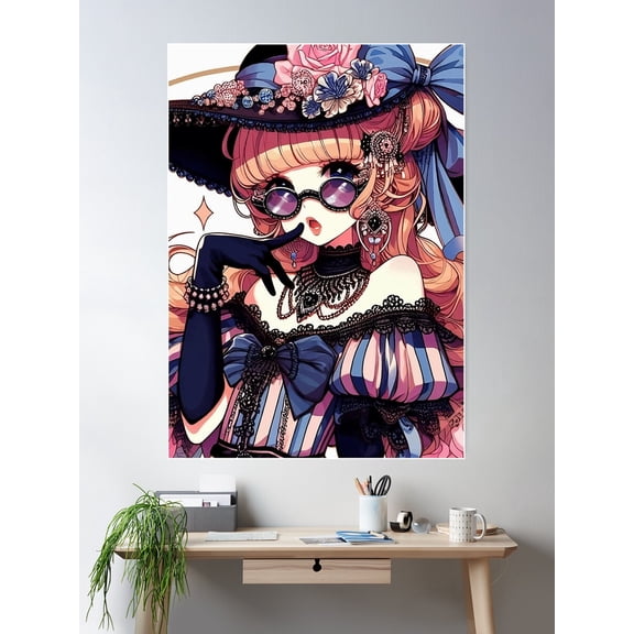 Art Deco Lolita #01 Poster Wall Art, Modern Wall Decor For Living Room Bedroom, 12x18 UNFRAMED