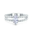 thumbnail image 1 of Art Deco Marquise Wedding Engagement Ring Size-5 Simulated CZ 925 Sterling Silver, 1 of 7