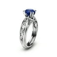 thumbnail image 1 of Art Deco Milgrain Sapphire Engagement Ring, 1 of 4