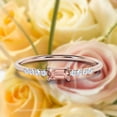 thumbnail image 1 of Art Deco Minimalist 0.75 Carat Emerald Cut Morganite And Diamond Moissanite Engagement Ring, Wedding Ring In 10K Solid Rose Gold, Gift For Her, Promise Ring, Anniversary Gift, Minimal Design, 1 of 3