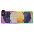 thumbnail image 1 of Art Deco Motifs Wireless Charging RGB Gaming Mouse Pad Large Keyboard Mat Rubber Base 13 Light Modes, 1 of 6