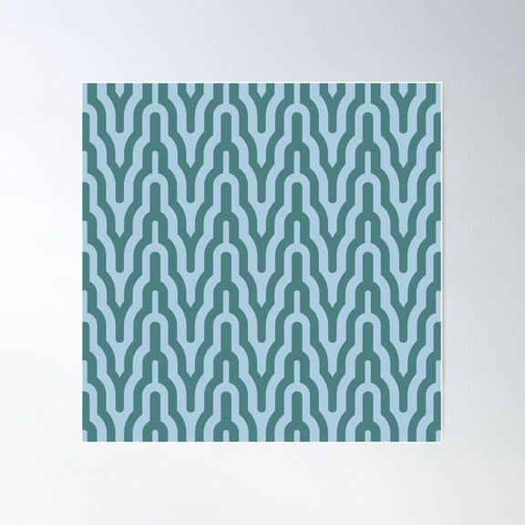 Art Deco Pattern 339 Poster Wall Art, Modern Wall Decor For Living Room Bedroom, 30x30 UNFRAMED