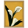 thumbnail image 1 of Art Deco Pop Art White Calla Lily Flower Plant Artwork Framed Wall Art Print A4, 1 of 4