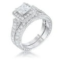 thumbnail image 1 of Art Deco Princess Cut Bridal Set, 1 of 5