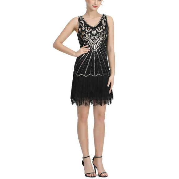Art Deco Retro Roaring Twenties Theme Dresses Fringe 1920S Flapper
