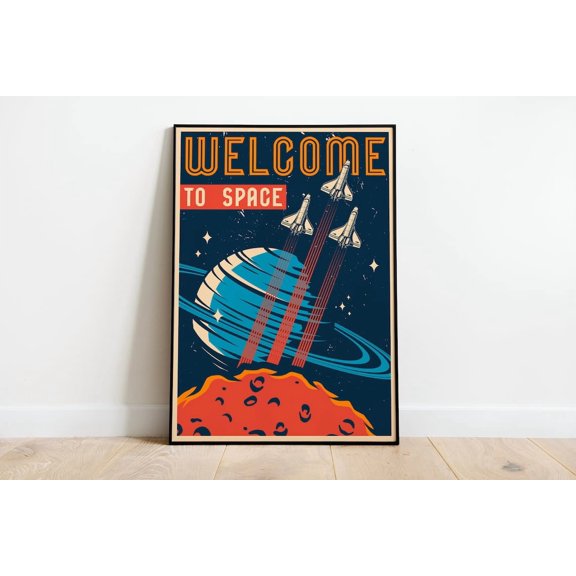 Art Deco Retro Universe Wall Art Space Poster