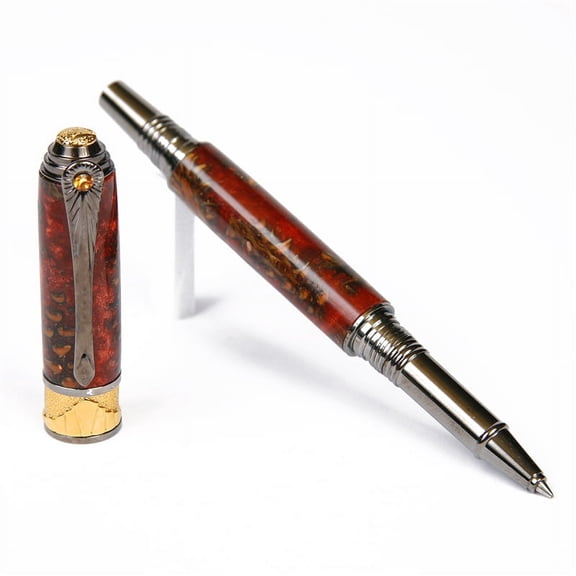 Art Deco Rollerball Pen - Copper Pine Cone