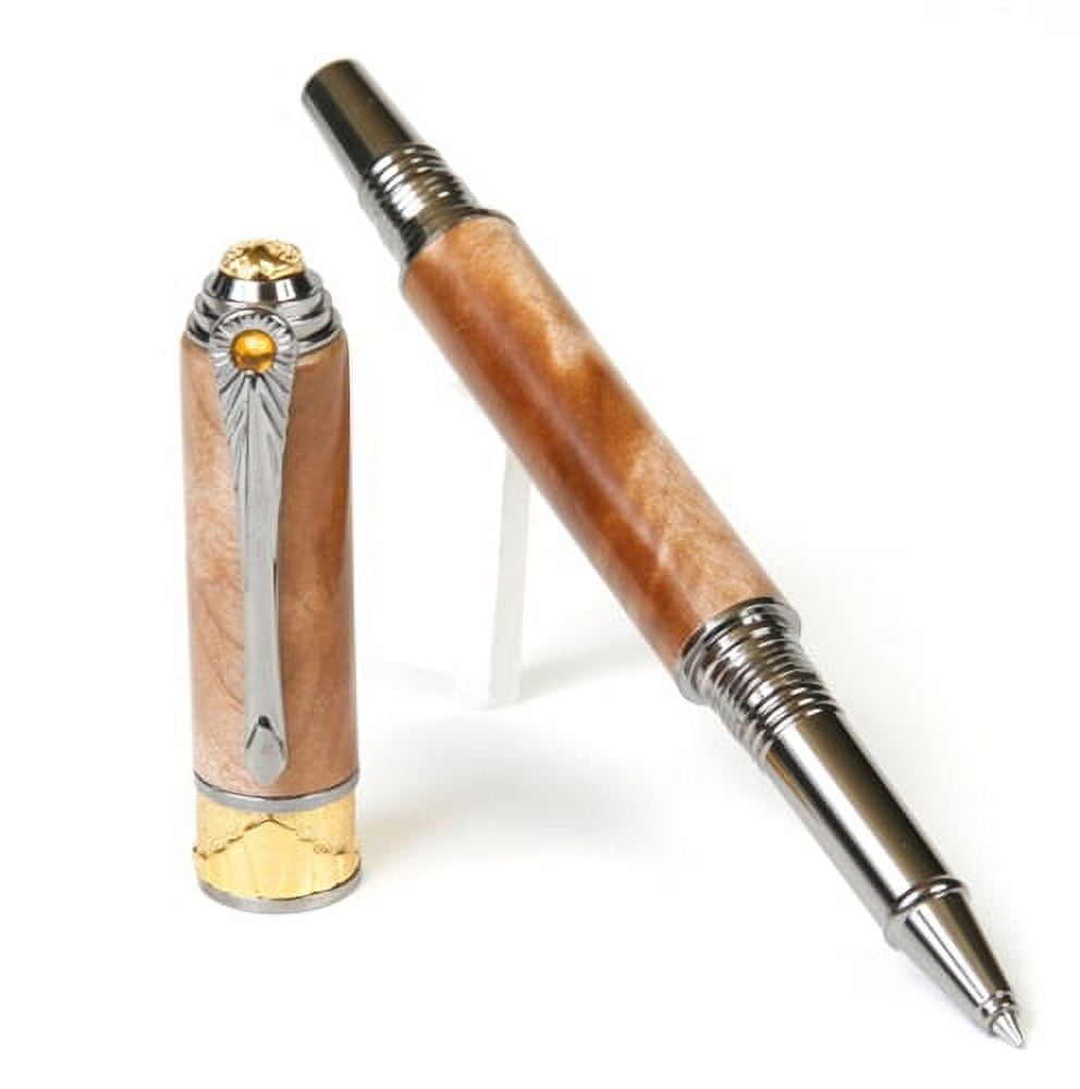 Art Deco Rollerball Pen - Maple Burl