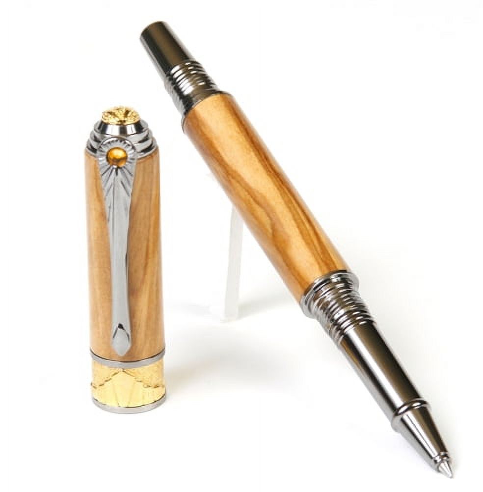 Art Deco Rollerball Pen - Olivewood