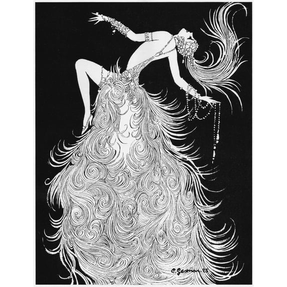 Art Deco Sketch By Gesmar Of Showgirl 1926 Poster Print By Mary Evans Jazz Age Club Collection
