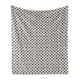 thumbnail image 1 of Art Deco Soft Flannel Fleece Blanket, Vintage Inspired Simplistic Floral Monochrome Pattern Cool 70s Nostalgia, Cozy Plush for Indoor and Outdoor Use, 50" x 60", Ivory Charcoal Grey, by Ambesonne, 1 of 6