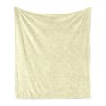 thumbnail image 1 of Art Deco Soft Flannel Fleece Throw Blanket, Fluffy Aster Flower with Large and Bushy Petal Stamped Look Design, Cozy Plush for Indoor and Outdoor Use, 50" x 60", Earth Yellow and White, by Ambesonne, 1 of 6