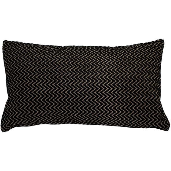 Art Deco Textured VelvetStripes Throw pillow 12x20, Complete with Feather-Down Pillow Insert
