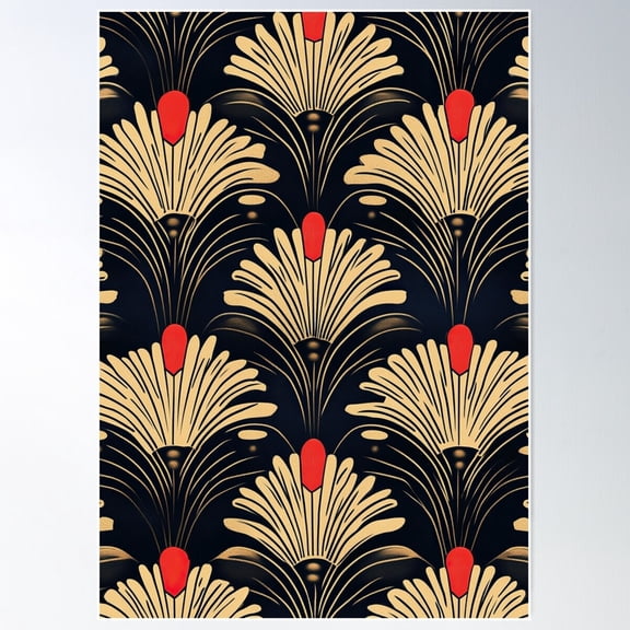 Art Deco - Timeless Elegance Poster Wall Art, Modern Wall Decor For Living Room Bedroom, 8x12 UNFRAMED
