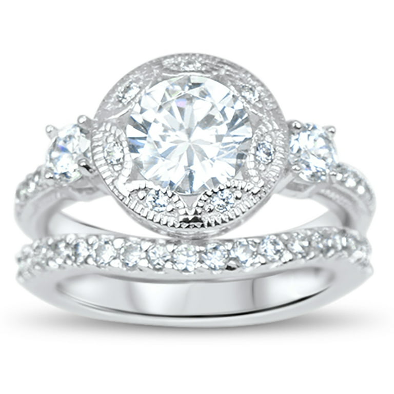 Vintage cz wedding sets sale