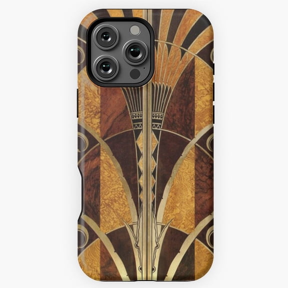Art Deco Vintage Style Phone Case for iPhone 11 12 13 14 15 16 17 Pro Max