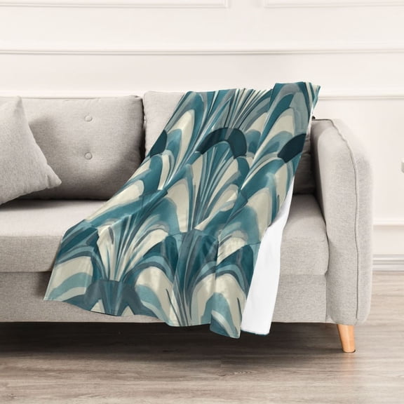 Art Deco Wallpaper Patterns Throw Blanket 60" x 90" Soft and Warm Blankets for Couch Sofa and Bed