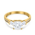 thumbnail image 1 of Art Deco Wedding Engagement Bridal Ring Simulated CZ 925 Sterling Silver, 1 of 7