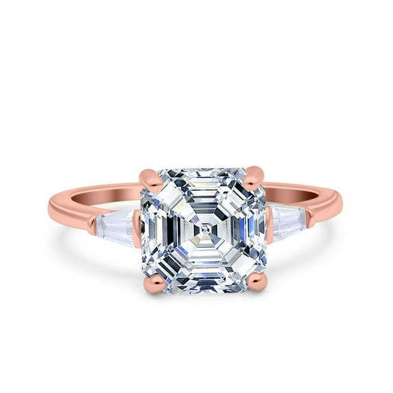 Art Deco Wedding Engagement Ring Bridal Butter Size-6 CZ 925 Sterling Silver
