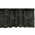 thumbnail image 1 of Art Deco Window Valance, Classic Semi Circle Fan Like Motif Ornaments Geometric Vintage Scales, Curtain Valance for Kitchen Bedroom with Rod Pocket, 54" X 18", Black and Sand Brown, by Ambesonne, 1 of 1