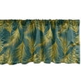 thumbnail image 1 of Art Deco Window Valance, Feathers Floating in the Air Boho Style of Design Repetitive Pattern, Curtain Valance for Kitchen Bedroom with Rod Pocket, 54" X 18", Dark Teal and Mustard, by Ambesonne, 1 of 2