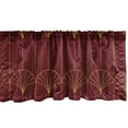thumbnail image 1 of Art Deco Window Valance, Simple Lines Lattice Art Nouveau Style Vintage Grid Abstract Motif, Curtain Valance for Kitchen Bedroom with Rod Pocket, 54" X 18", Burgundy and Sand Brown, by Ambesonne, 1 of 1