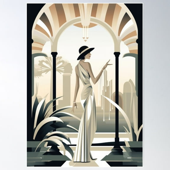 Art Deco Woman 110 Poster Wall Art, Modern Wall Decor For Living Room Bedroom, 8x12 UNFRAMED