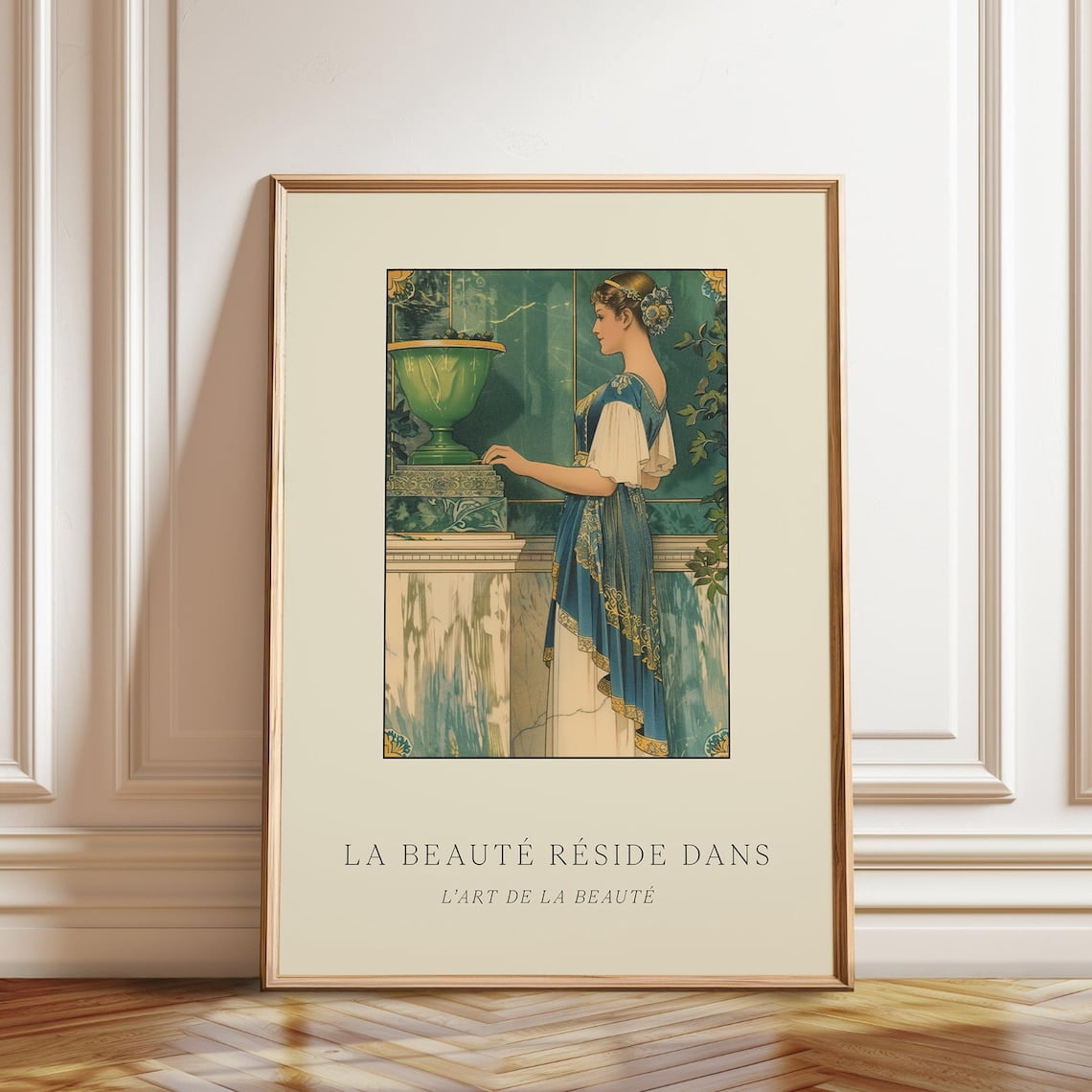 Art Deco Woman French Fashion Style Wall Decoration, Unframed Canvas ...