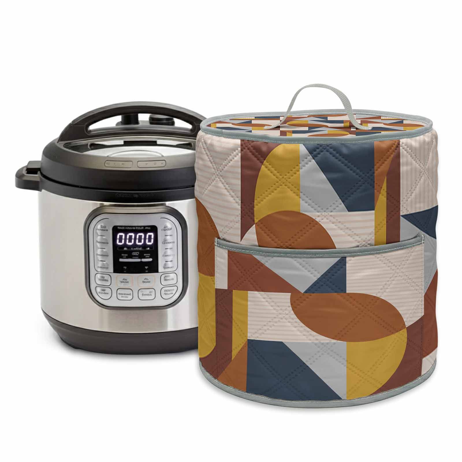 Art Decor Pressure Cooker Cover Mid-Century Modern Abstract Geometric ...