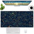 thumbnail image 1 of Art Desk Pad, Colorful Abstract Galaxy Desk Mat, XXL Large Gaming Mouse Pad for Desktop 31.5 x 15.7 Inch Computer Mousepad with Durable Stitched Edges, 1 of 6